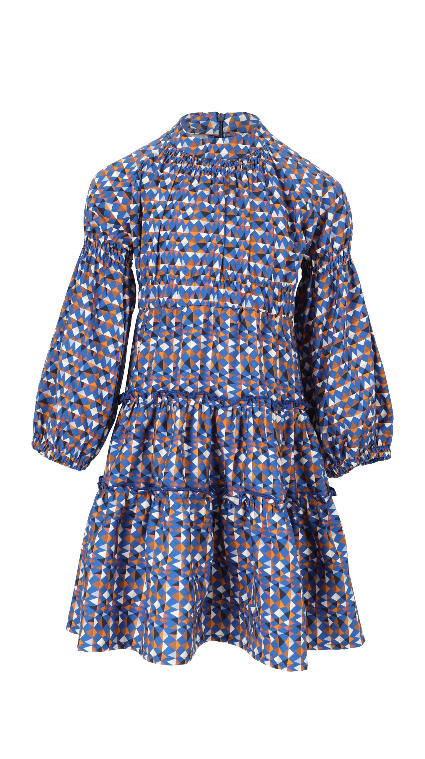 long sleeve lmn3 girls dress 28 in blue color print