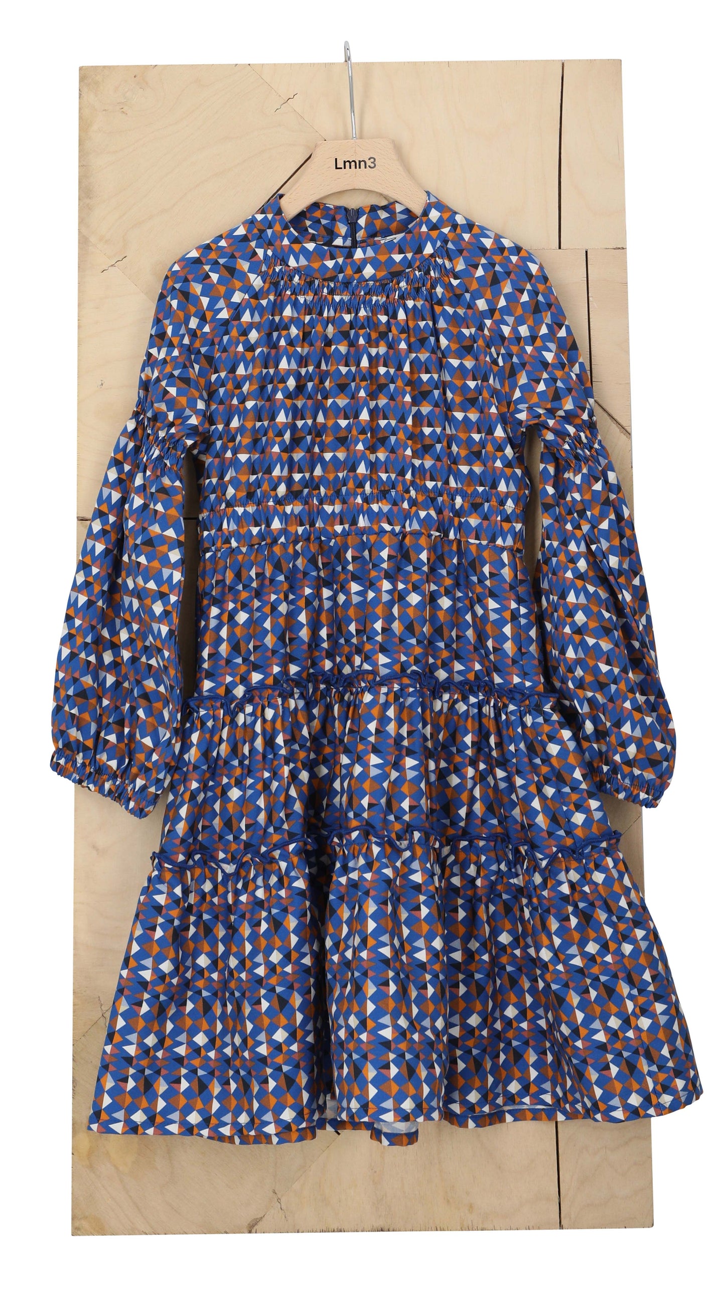 long sleeve lmn3 girls dress 28 in blue color print
