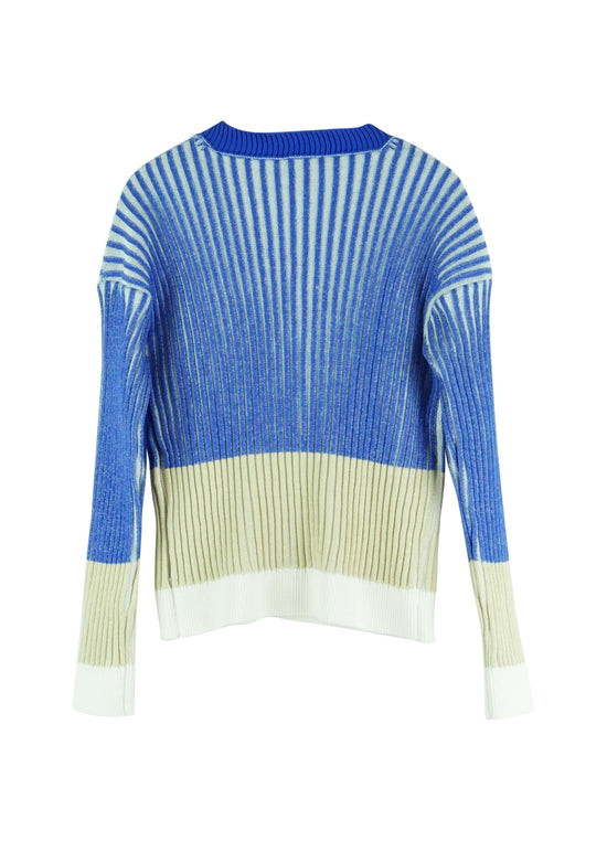 Knitted Cardigan Nr. 18 - Blue-Beige