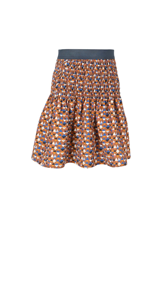 Skirt  No. 14 - Geometric Art/Mocha
