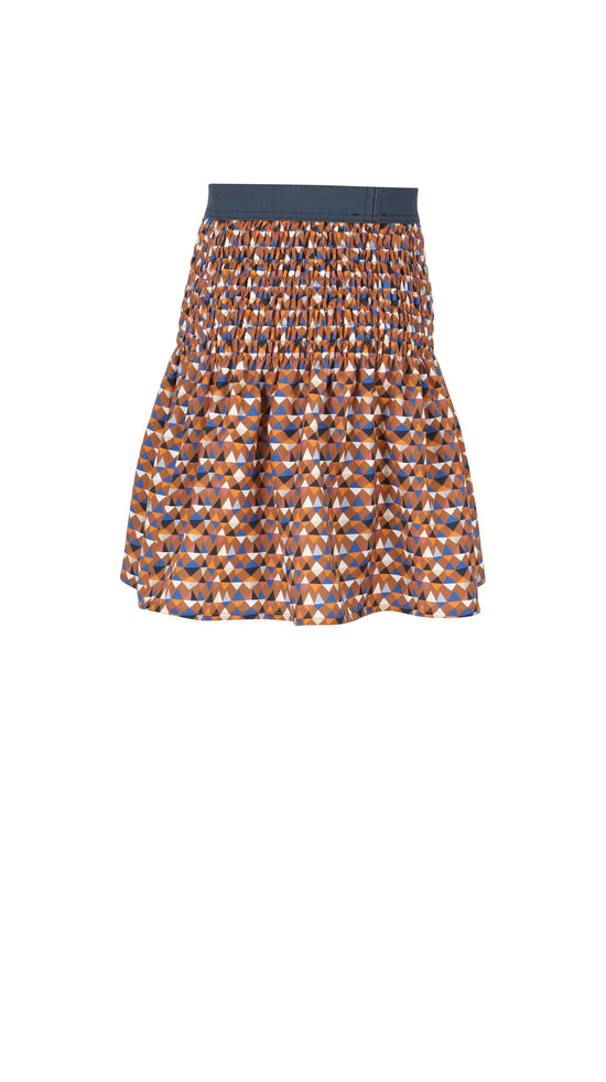 Skirt  No. 14 - Geometric Art/Mocha