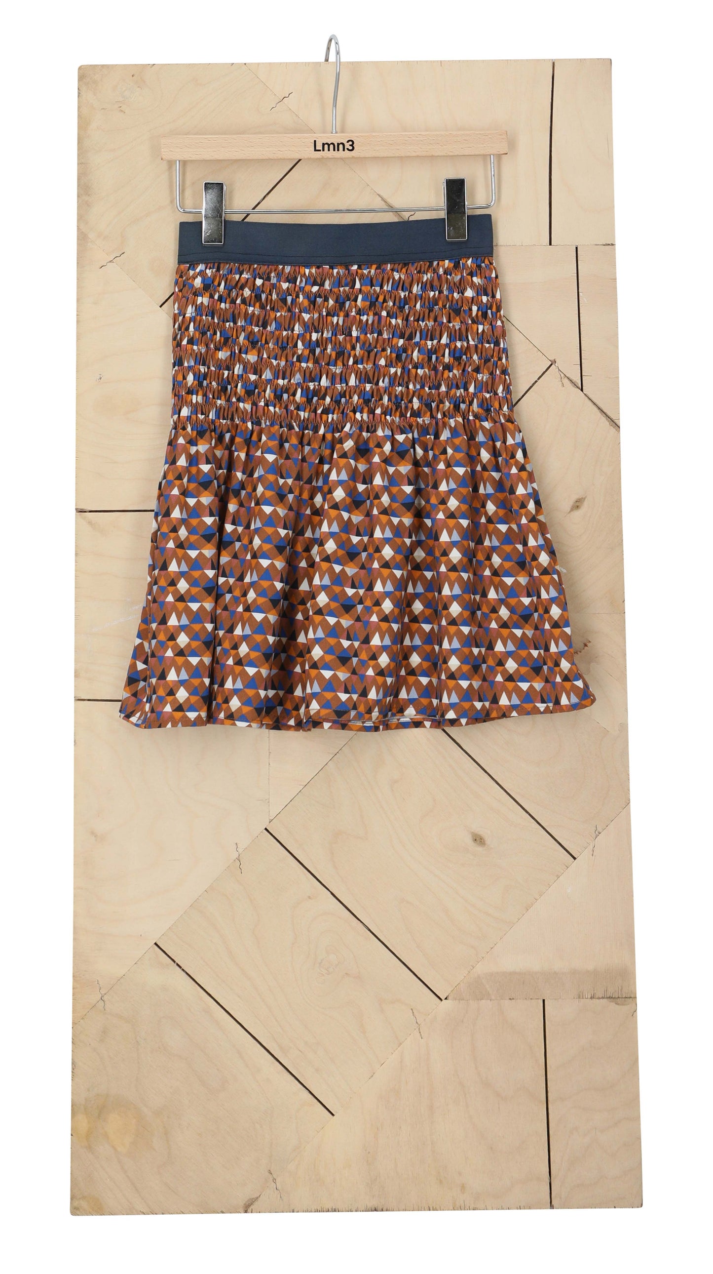Skirt  No. 14 - Geometric Art/Mocha
