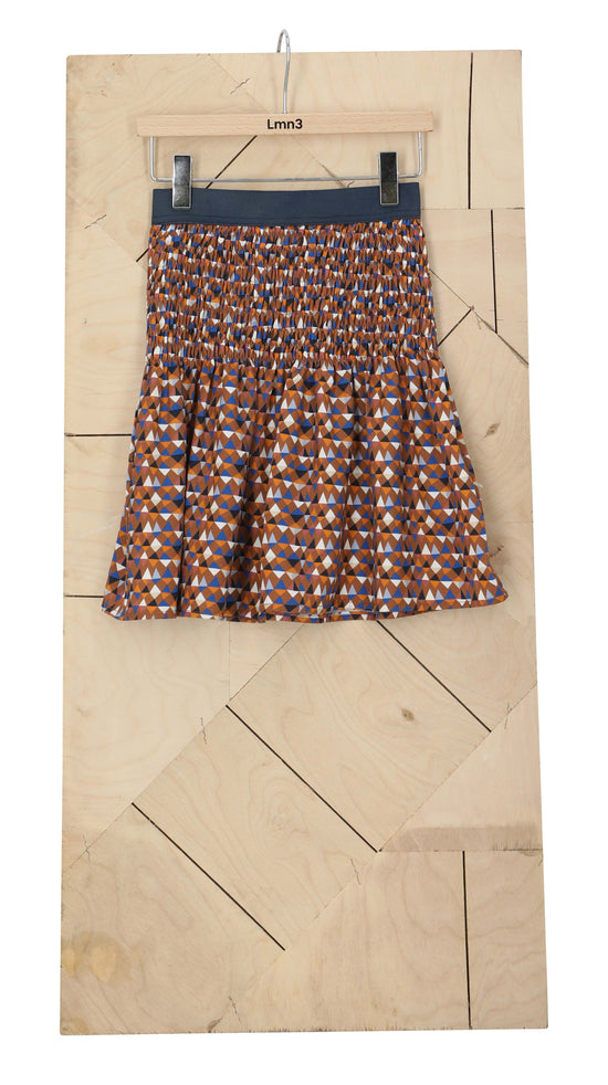 Skirt  No. 14 - Geometric Art/Mocha