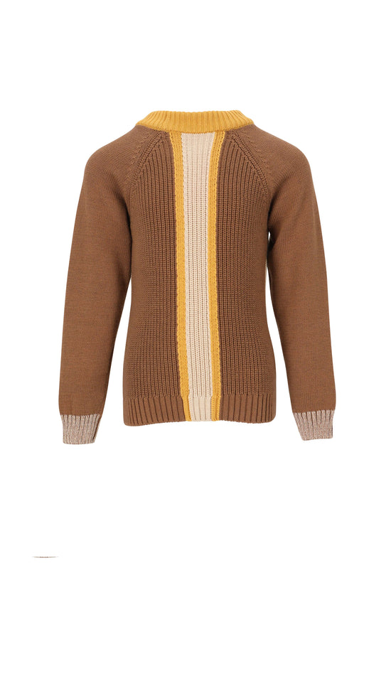 lmn3 kids brown and yellow jumper 14 
