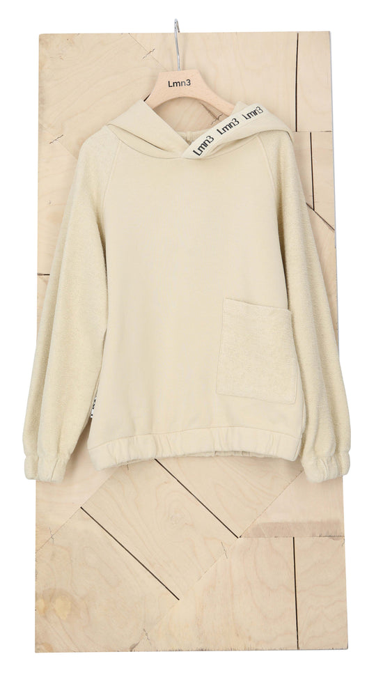  lmn3 kids hoodie in beige color