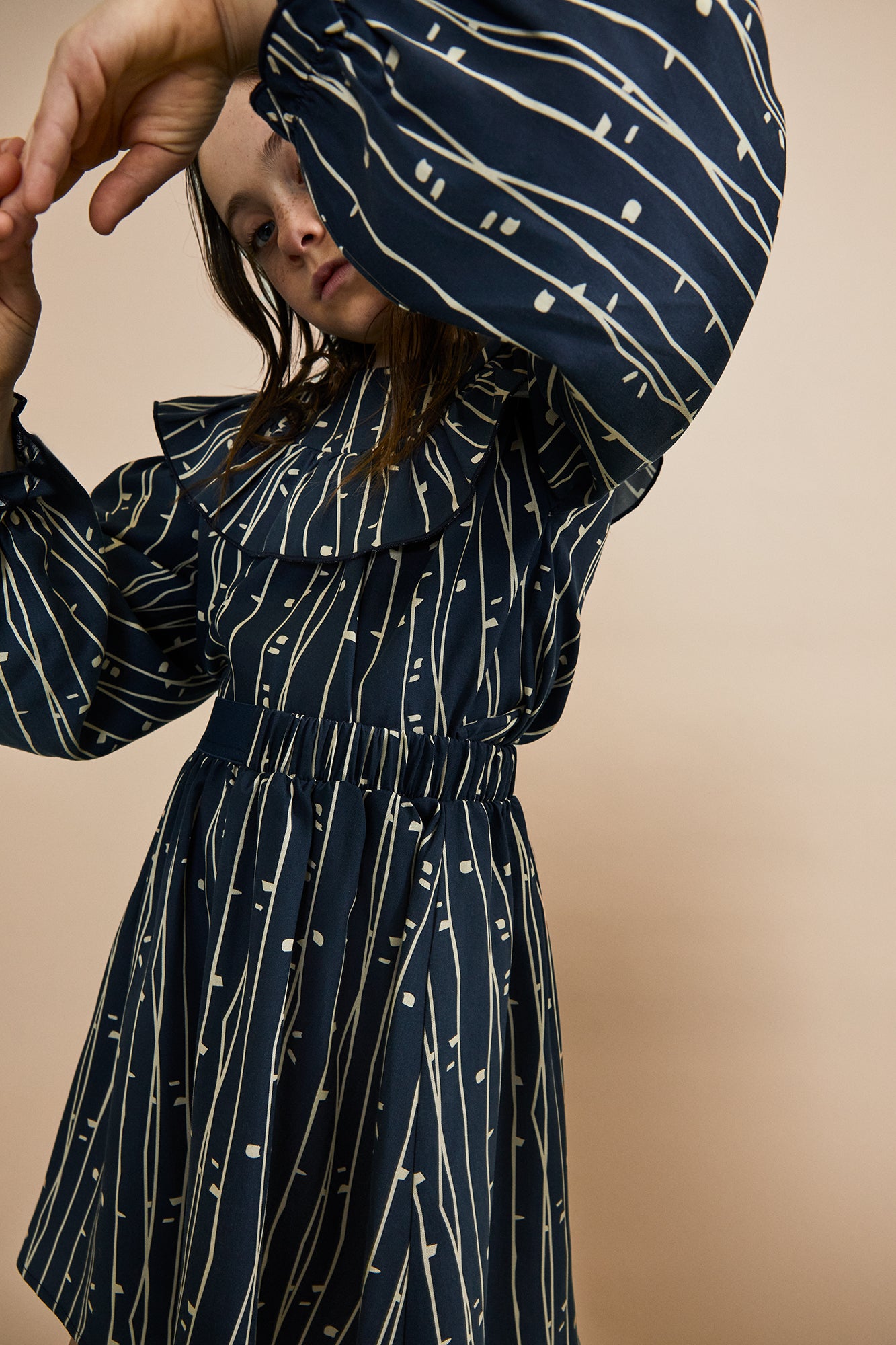Skirt No. 14 - Wobbly Stripes/Space